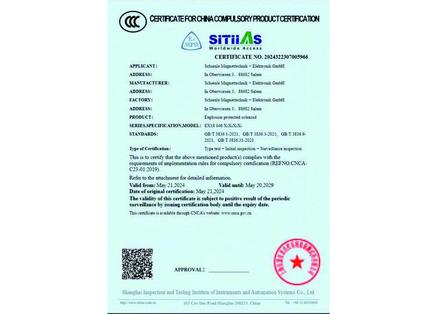 Certifikace cívky CCC (China Compulsory Certification) pro Čínskou lidovou republiku