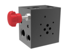 ZB06 - základní blok s tlak. přepouštěcím ventilem pro sdruž. připoj. desek