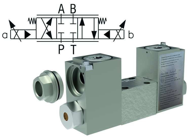 Proportional Directional Control Valves, Pilot Operated, protection "d"
