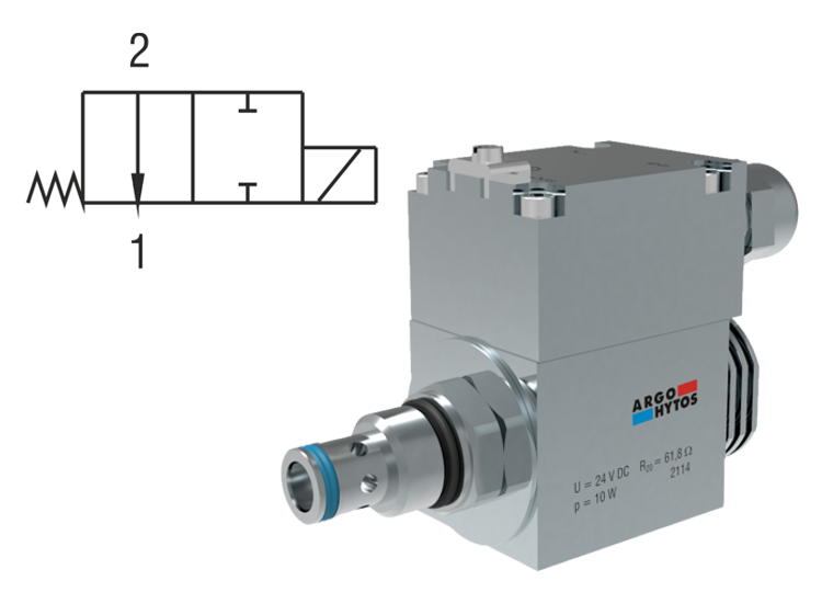 2/2 Directional Valve, Solenoid Operated, Spool Type, Direct-Acting