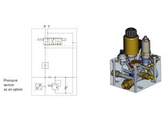 Fig.3 Basic module with 4/3 position control valve