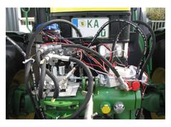 Fig.7 ARGO-HYTOS load simulator system mounted on the test tractor